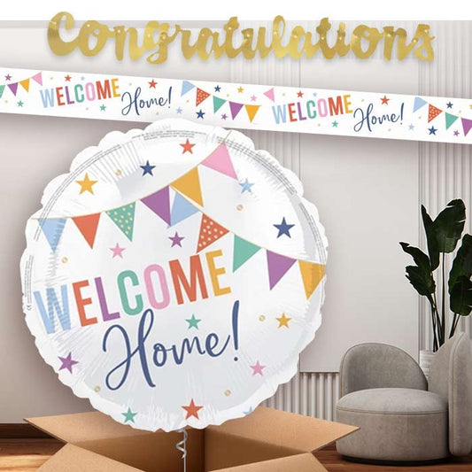 Welcome Home Bunting Balloon and Banners | Party Save Smile