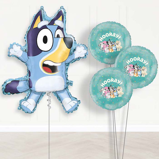 Bluey Balloon Bouquet Delivery | Giant Balloon + 3 Themed Balloons | Party Save Smile