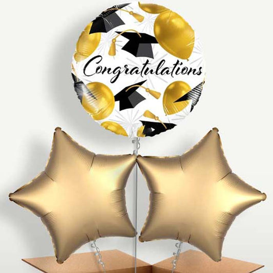 Caps Graduation Bunch of Balloons inflated with Helium | Party Save Smile