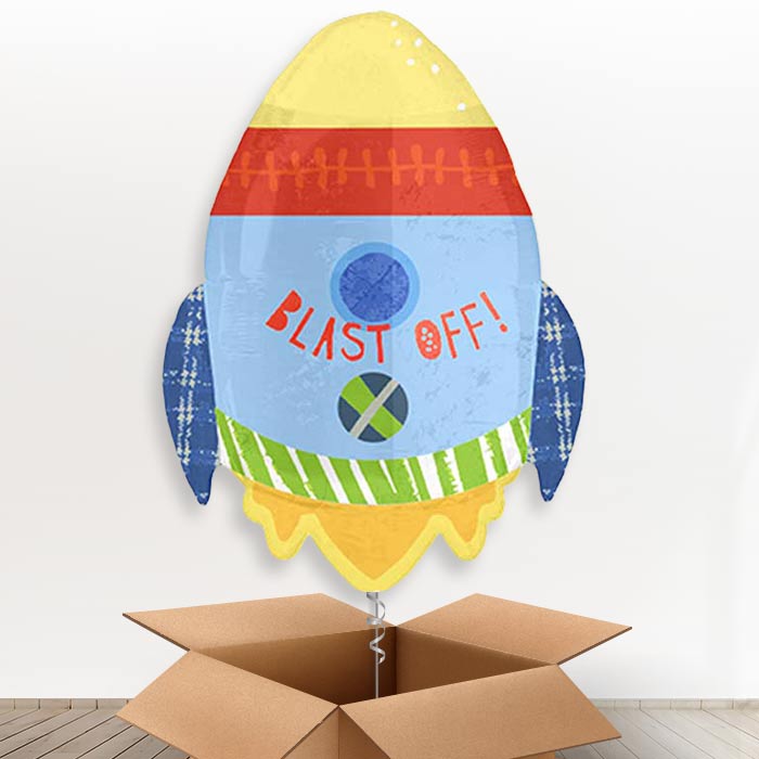 Space Rocket Giant Helium Balloon in a Box | Giant Balloon | Party Save Smile