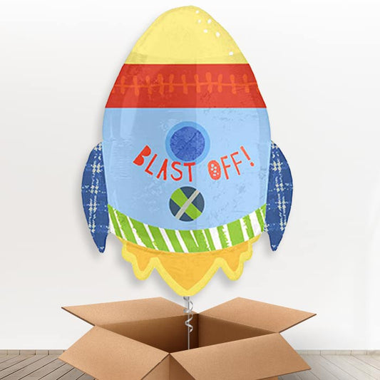 Space Rocket Giant Helium Balloon in a Box | Giant Balloon | Party Save Smile