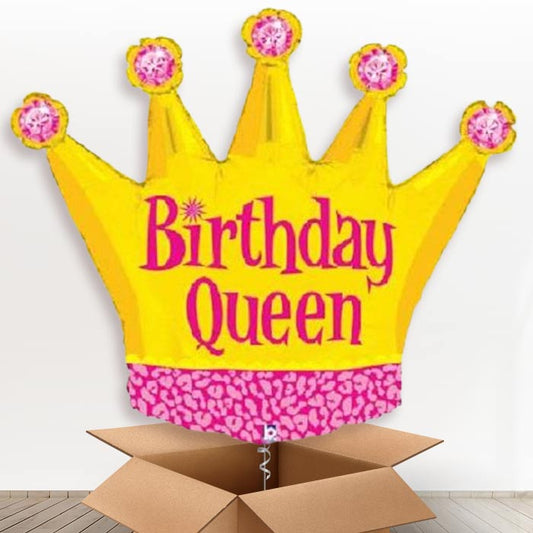 Giant Queen Crown Helium Balloons in a Box - Giant Balloon | Party Save Smile