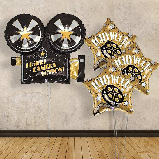 Hollywood Balloon Bouquet Delivered in a Box - Themed Bouquet | Party Save Smile