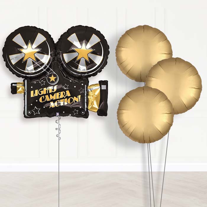 Hollywood Balloon Bouquet Delivered in a Box - Plain Bouquet | Party Save Smile