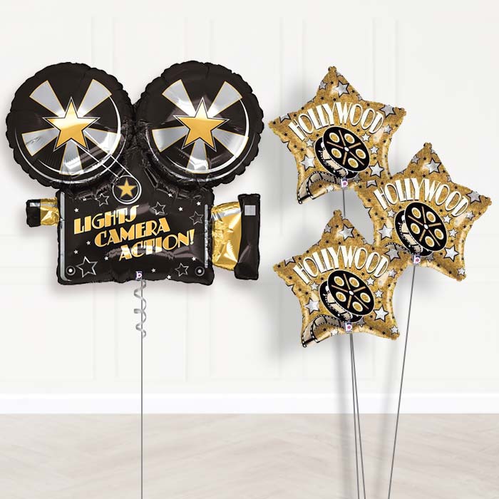 Hollywood Balloon Bouquet Delivered in a Box - Themed Bouquet | Party Save Smile