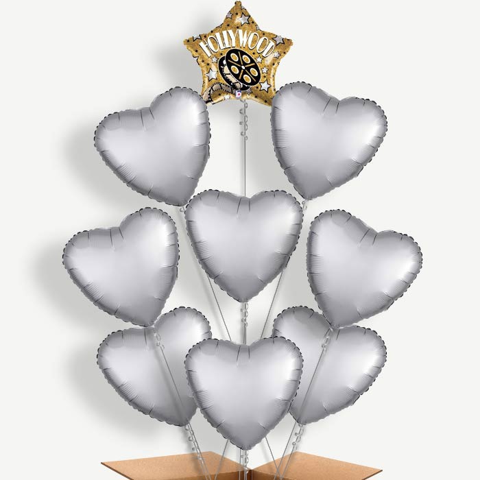 Hollywood Balloon Bundle Inflated with Helium | Party Save Smile