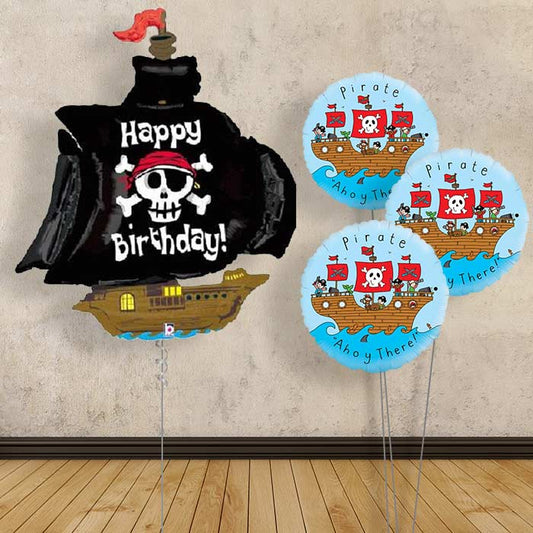 Pirate Happy Birthday Balloon Bouquet Delivered - Themed Bouquet | Party Save Smile