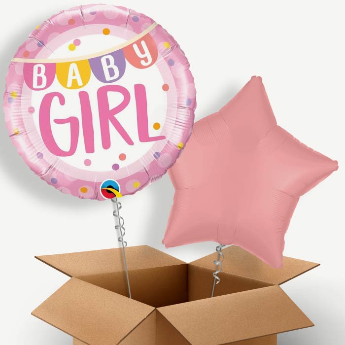 Baby Girl New Baby Helium Balloon Two | Party Save Smile
