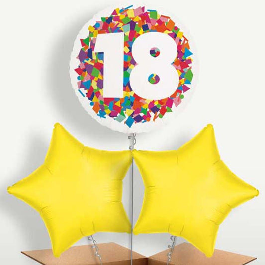 Bright Confetti 18th Birthday Bunch of Balloons | Party Save Smile
