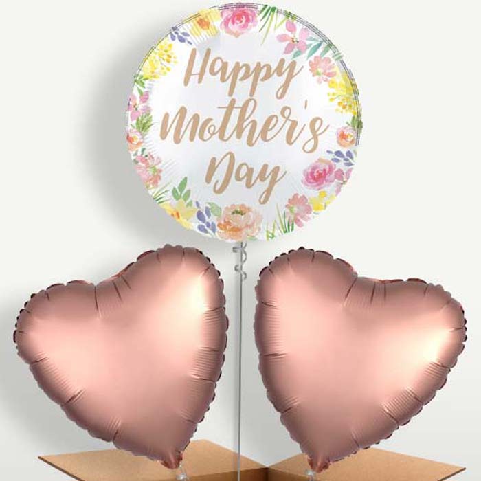 Floral Happy Mother's Day Trio Balloon Bunch | Party Save Smile