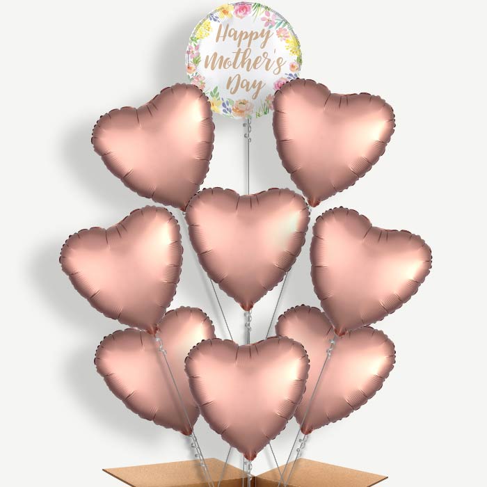 Floral Happy Mother's Day Helium Balloon Bundle | Party Save Smile