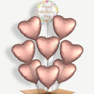 Floral Happy Mother's Day 9 Helium Balloon Bundle