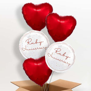 Ruby Anniversary Helium Balloon in a Box
