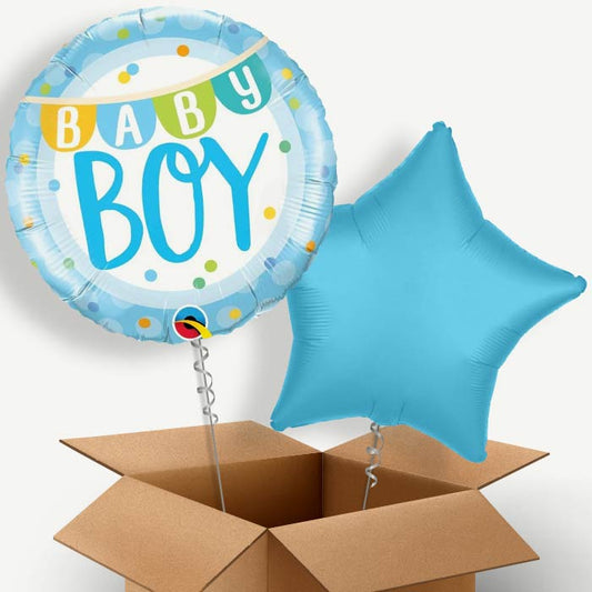 Baby Boy New Baby Helium Balloon Two | Party Save Smile