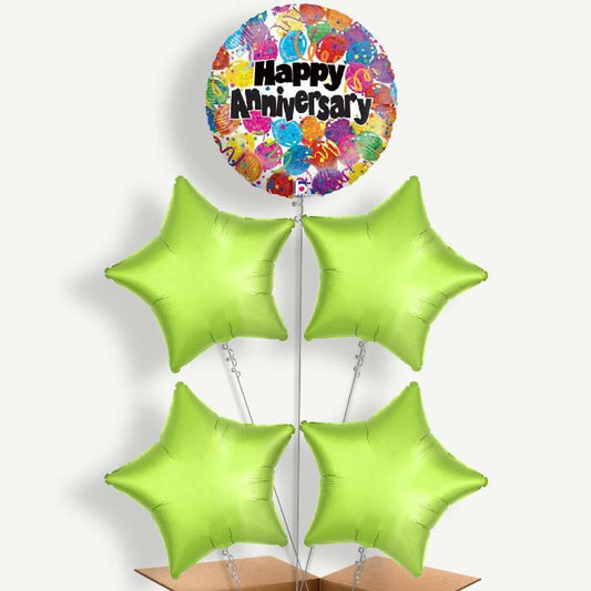 Wedding Anniversary Dots Helium Balloon Cluster  | Party Save Smile