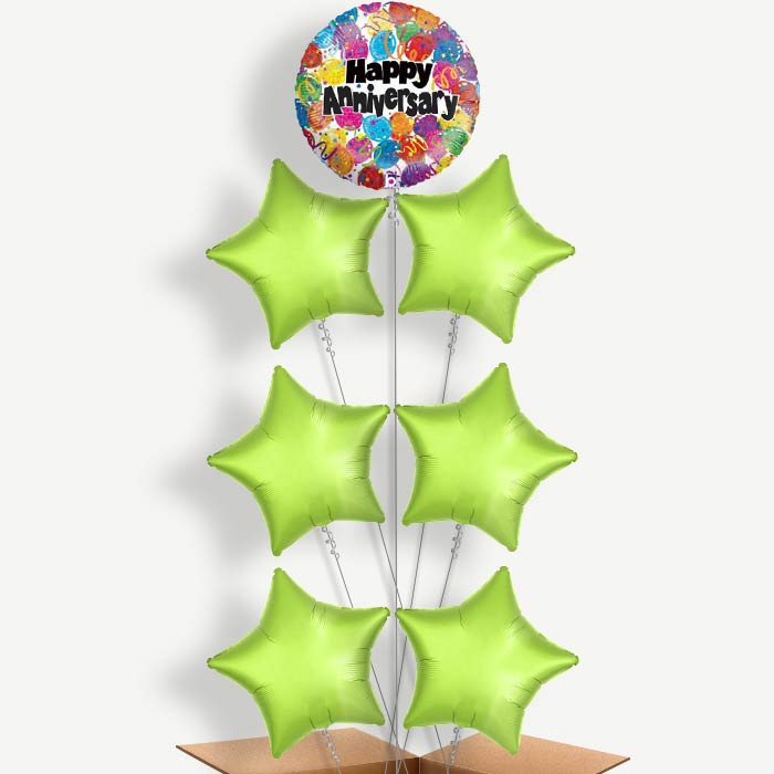 Wedding Anniversary Dots Helium Balloon Arrangement | Party Save Smile