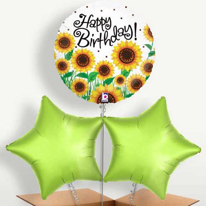 Sunflower Happy Birthday Bunch of Balloons | Party Save Smile