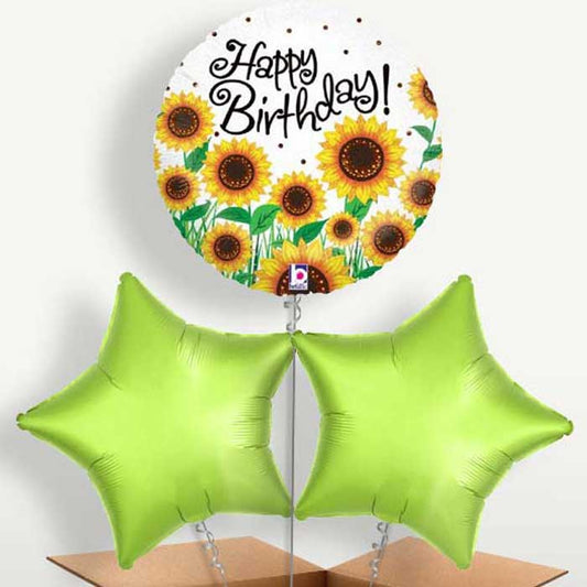 Sunflower Happy Birthday Bunch of Balloons | Party Save Smile