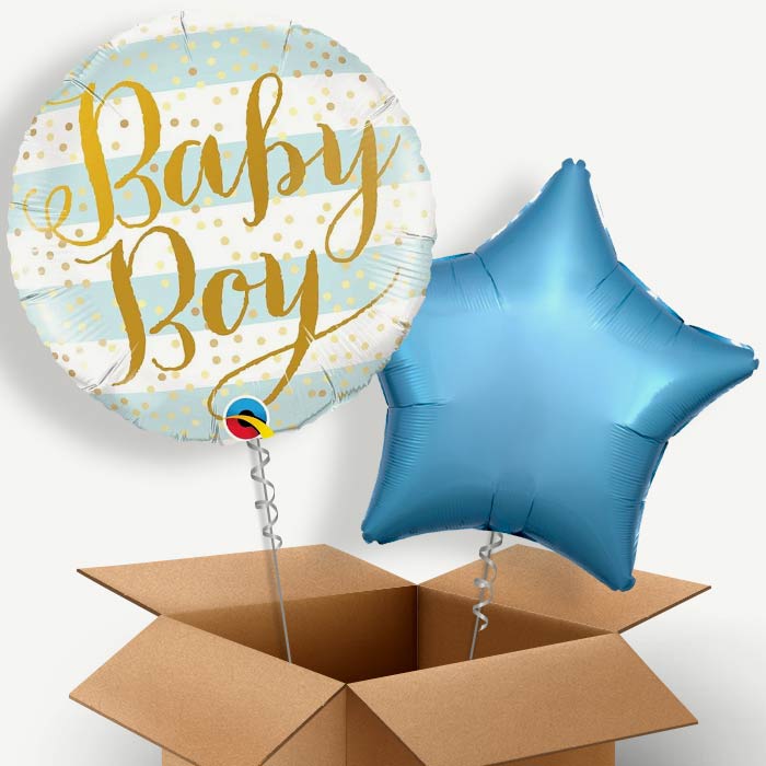 New Baby Boy Helium Balloon Two | Party Save Smile