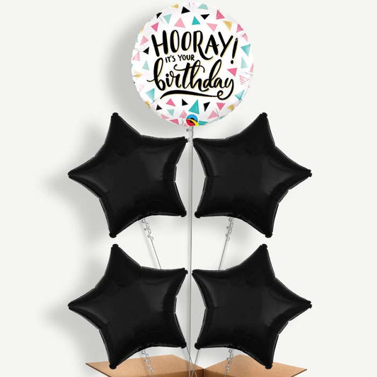 Hooray It's Your Birthday Helium Cluster Balloons | Party Save Smile