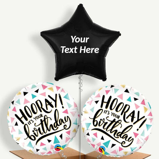 Personalisable Hooray It's Your Birthday Helium Balloons | Party Save Smile