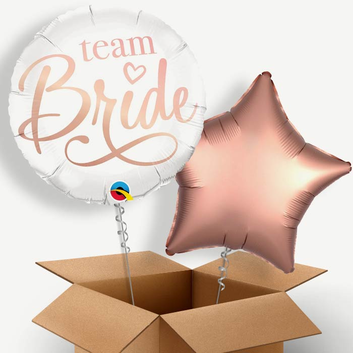 Team Bride | Rose Gold Helium Balloon Two | Party Save Smile