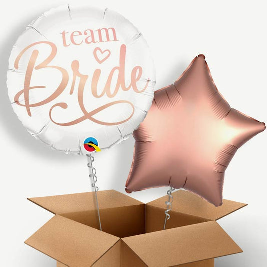 Team Bride | Rose Gold Helium Balloon Two | Party Save Smile