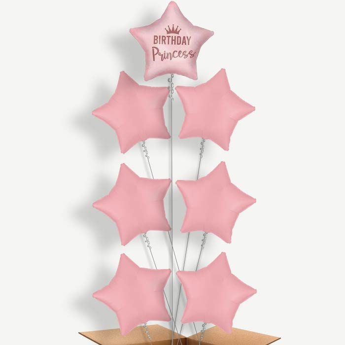 Pink Birthday Princess Helium Balloon Arrangement | Party Save Smile