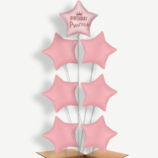 Pink Birthday Princess Helium Balloon Arrangement | Party Save Smile