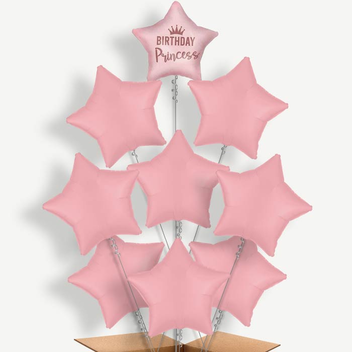 Pink Birthday Princess Helium Balloon Bundle | Party Save Smile