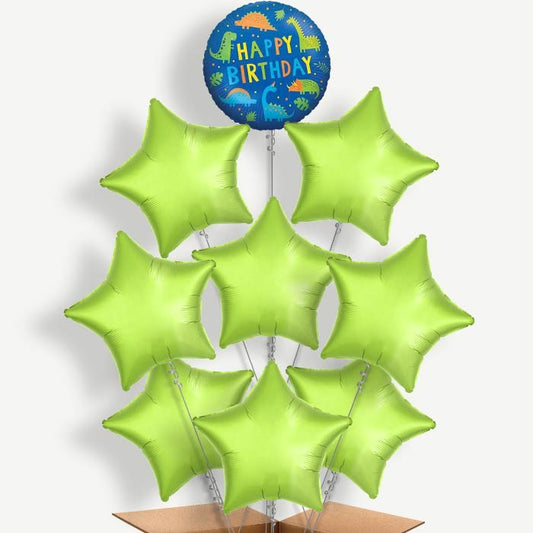 Colourful Happy Birthday Dinosaur Helium Balloon Bundle | Party Save Smile