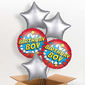 Superhero Inspired Birthday Boy Helium Balloon in a Box