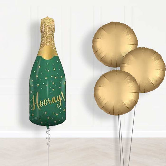 Champagne Bottle Balloon Bouquet in a Box - Plain Bouquet | Party Save Smile