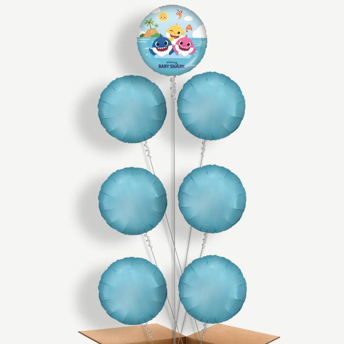 Baby Shark Balloon Arrangement Inflated with Helium | Party Save Smile