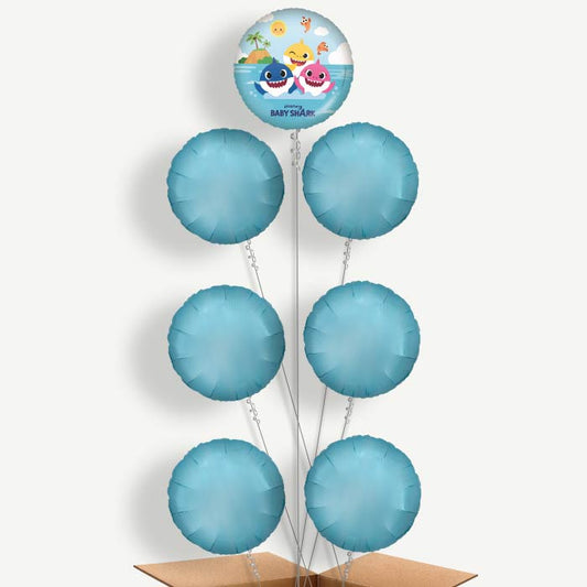 Baby Shark Balloon Arrangement Inflated with Helium | Party Save Smile