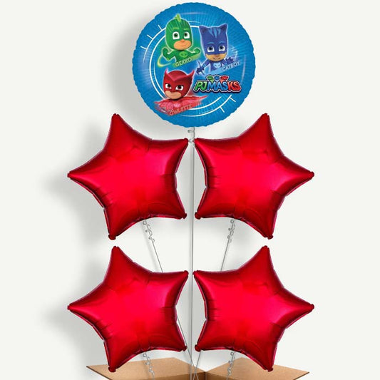 PJ Masks Blue Balloon Cluster Inflated with Helium | Party Save Smile