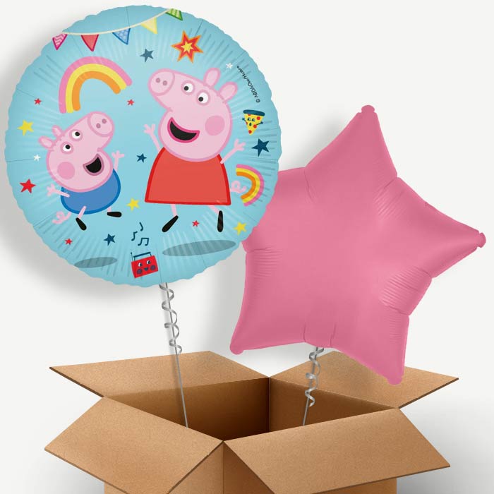 Peppa Pig Messy Play Helium Balloon Couple | Party Save Smile