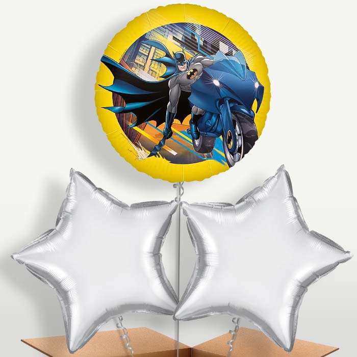 Batman Rogue Rage Balloon Bunch inflated with Helium (Trio) | Party Save Smile