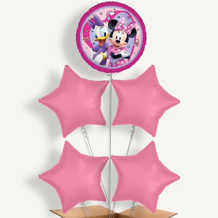 Minnie Mouse & Daisy Balloon Clusters Inflated with Helium | Party Save Smile
