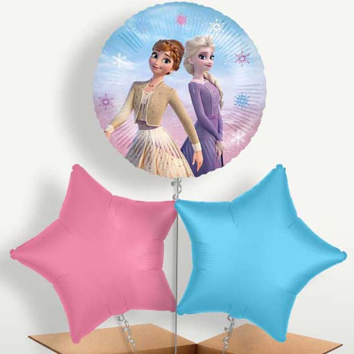 Frozen 2 Trio Balloon Bunch inflated with Helium | Party Save Smile