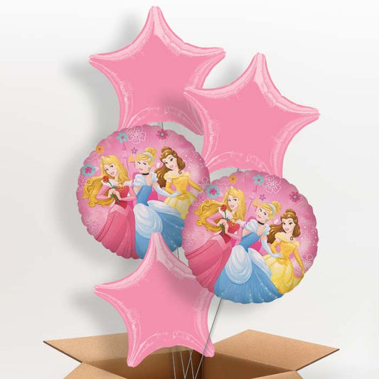 Disney Ariel, Belle and Cinderella Helium Balloon in a Box - 5 Balloon | Party Save Smile