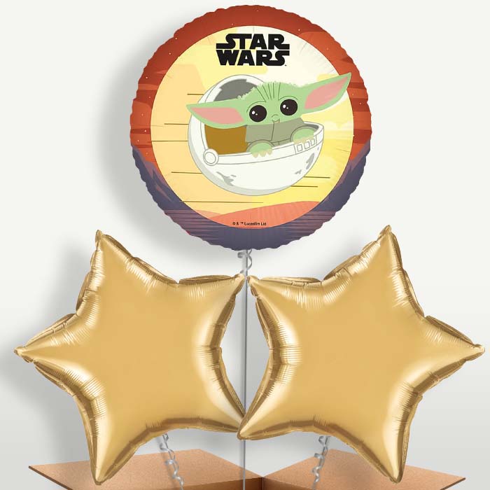 Star Wars The Mandalorian Helium Balloon Bunch (Trio) | Party Save Smile