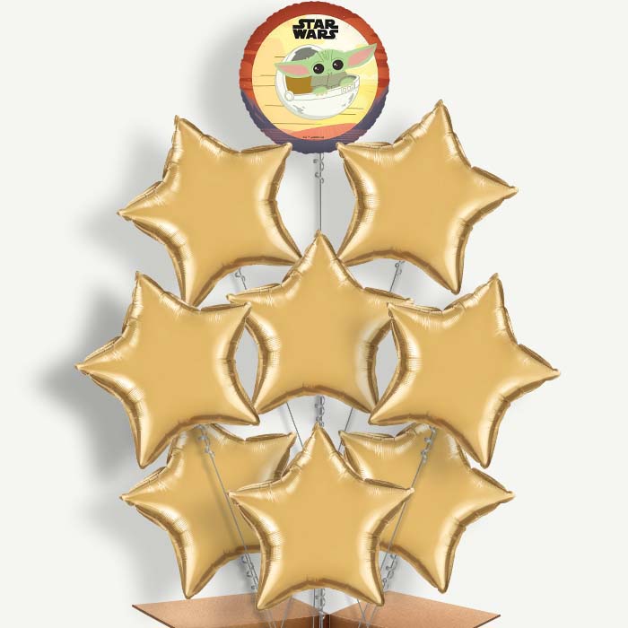 Star Wars The Mandalorian Balloon Bundle Inflated with Helium | Party Save Smile