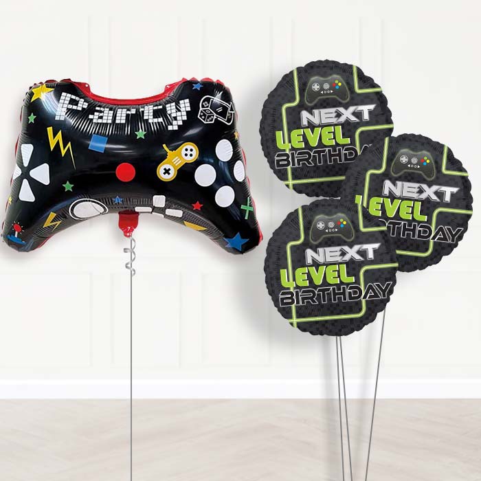 Game Controller Shaped Party Balloon Bouquet Delivery - 1 x Giant Balloon with Themed Bouquet | Party Save Smile