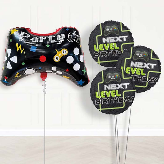 Game Controller Shaped Party Balloon Bouquet Delivery - 1 x Giant Balloon with Themed Bouquet | Party Save Smile