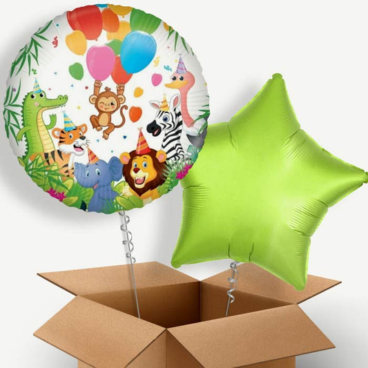 Colourful Party Animals Helium Balloon Duo | Party Save Smile
