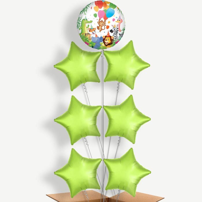 Colourful Party Animals Helium Balloon Arrangement | Party Save Smile