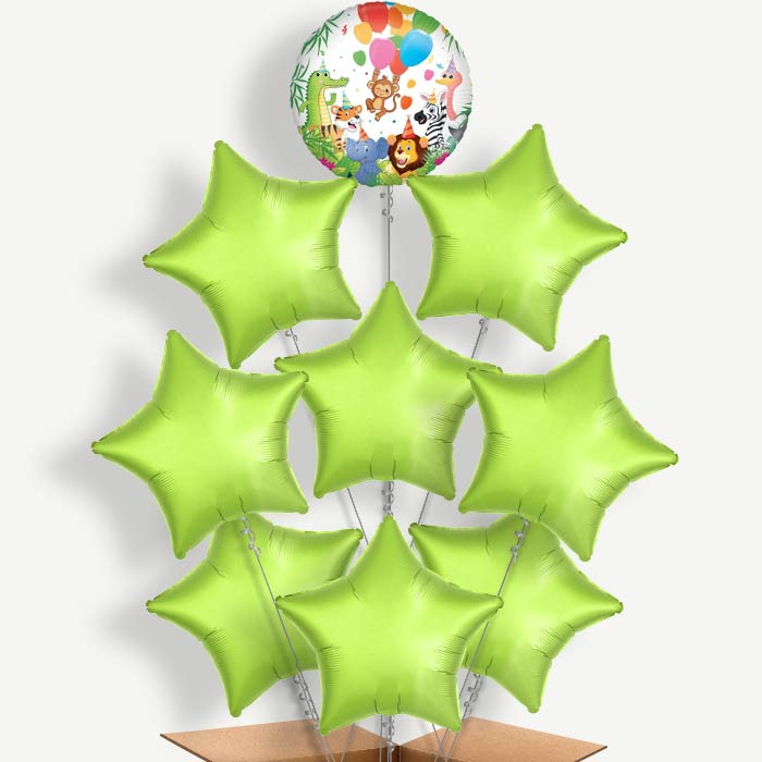 Colourful Party Animals Helium Balloon Bundle | Party Save Smile