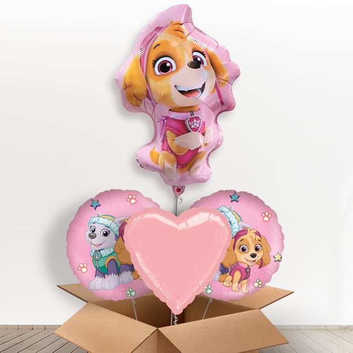 Giant Skye Shaped Helium Balloon in a Box-1 x Giant Balloon and 2 Themed Balloons and 1 Plain Balloon 