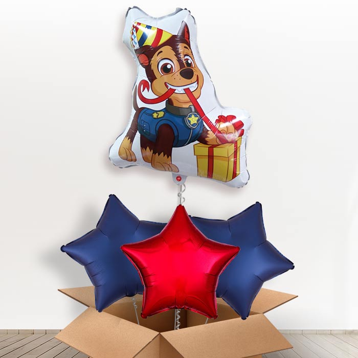 Giant Chase Shaped Helium Balloon in a Box - With 3 Plain Balloons | Party Save Smile